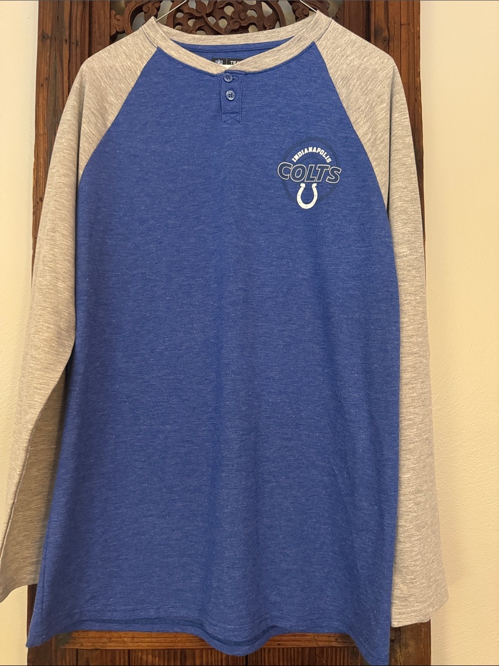 NFL Colts Long Sleeve Baseball Tee